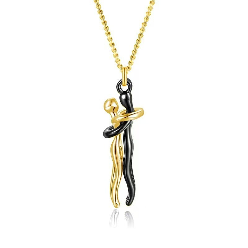 💞 "Abbraccio dell'Anima" | Collana simbolica oro-argento