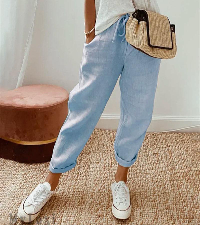 Elsa | Il Pantalone Fluido in Cotone e Lino