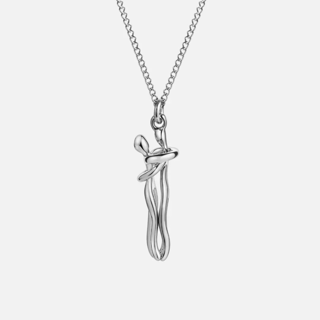 💞 "Abbraccio dell'Anima" | Collana simbolica oro-argento