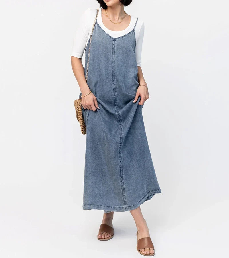 Léana | Abito lungo in denim da donna