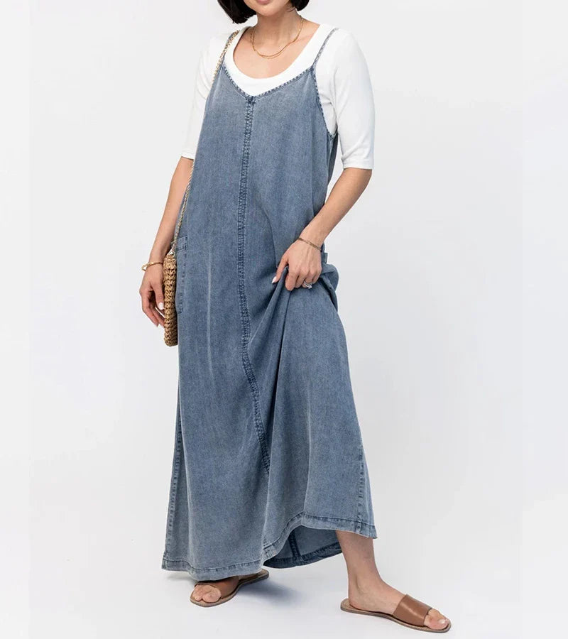 Léana | Abito lungo in denim da donna
