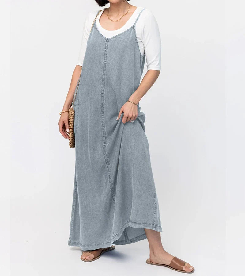 Léana | Abito lungo in denim da donna