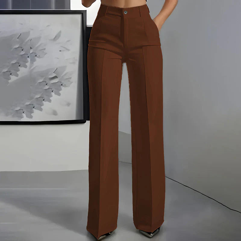 Eddi | Pantaloni a vita alta chic dal taglio dritto ed elegante
