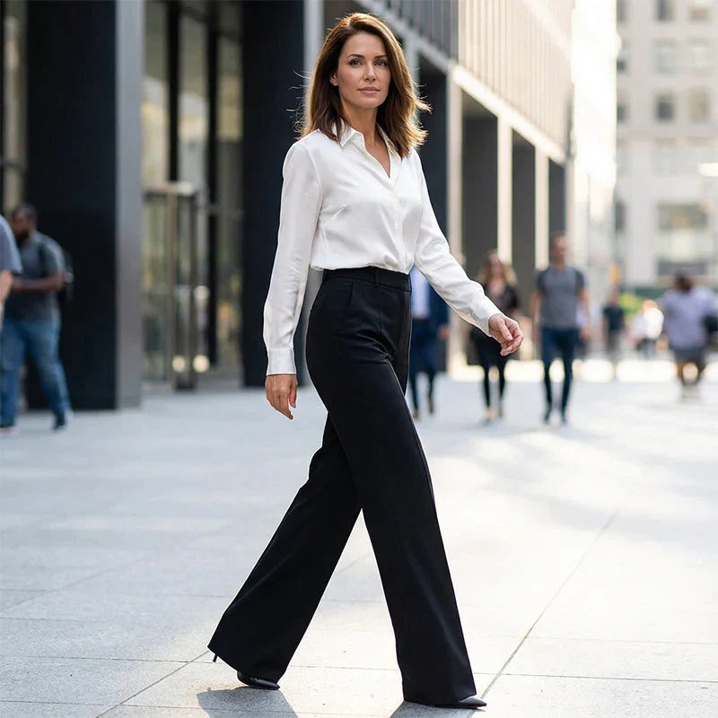 Eddi | Pantaloni a vita alta chic dal taglio dritto ed elegante