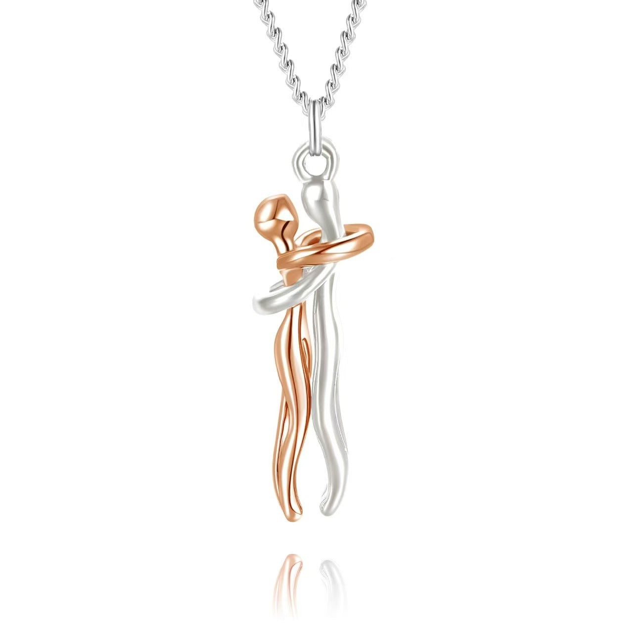 💞 "Abbraccio dell'Anima" | Collana simbolica oro-argento